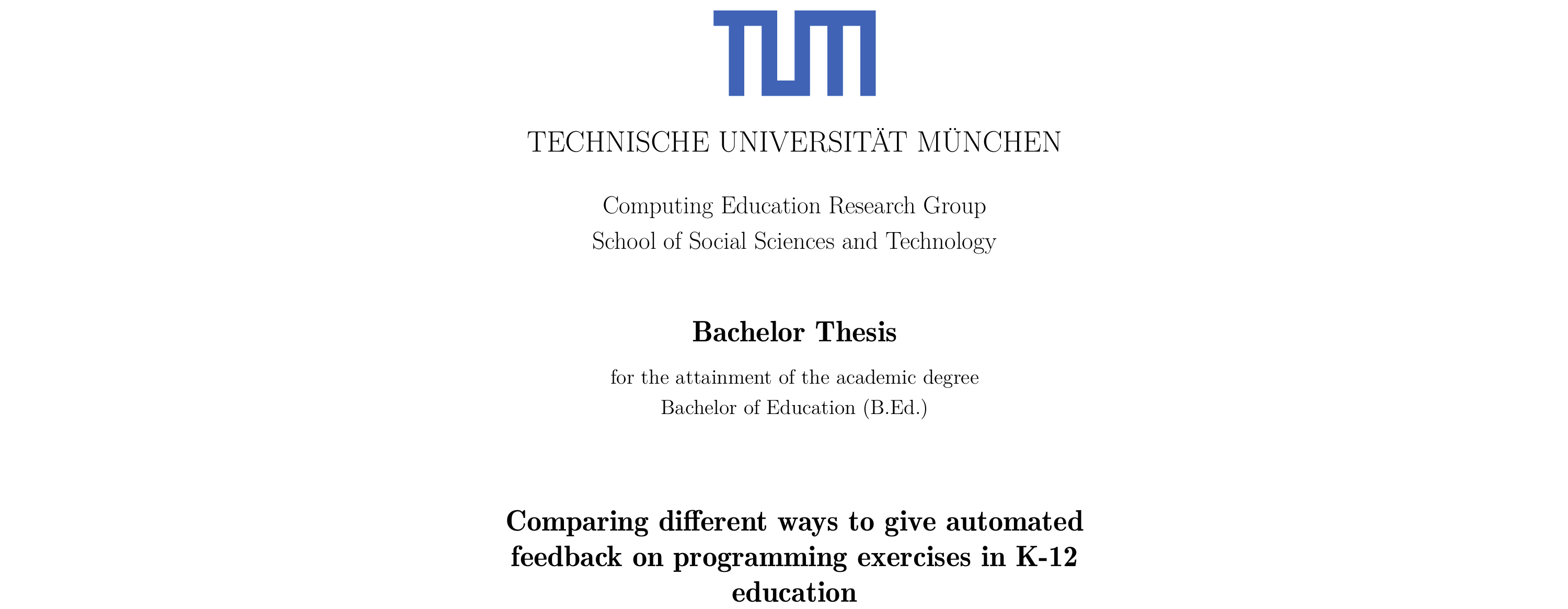 CS education - Bachelor Thesis